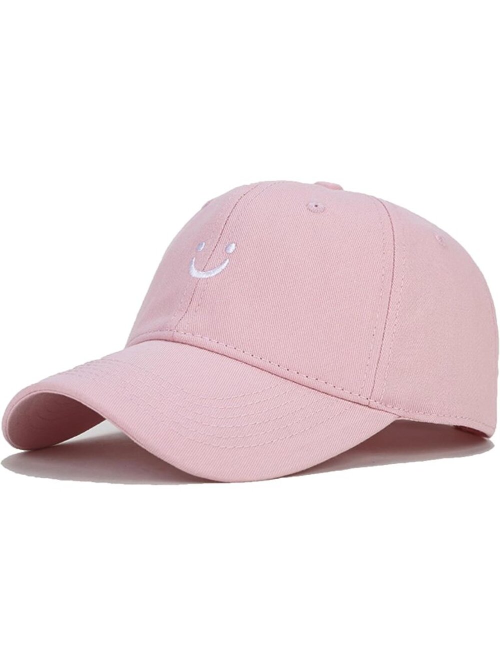 🎃Unisex Pink Low Profile Adjustable Cotton Dad Hat Smile Face Baseball Caps